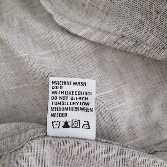 PD & C Mens Gray Collared Long Sleeve Pocket Button Up Shirt Plus Size XXL - Picture 7 of 8